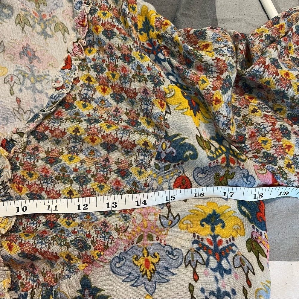 Anthropologie Bl^NK London Lucia Floral Tunic Dress Blouse Size Small - Picture 10 of 13